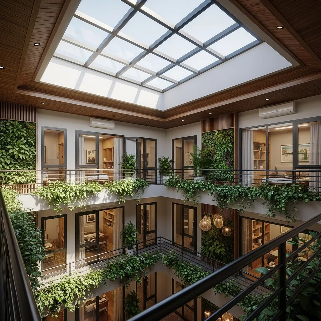 So sánh hiệu quả giữa nhà trọ có và không có giếng trời 1