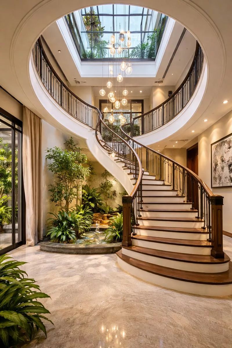 Đèn trang trí tại khu vực cầu thang 1