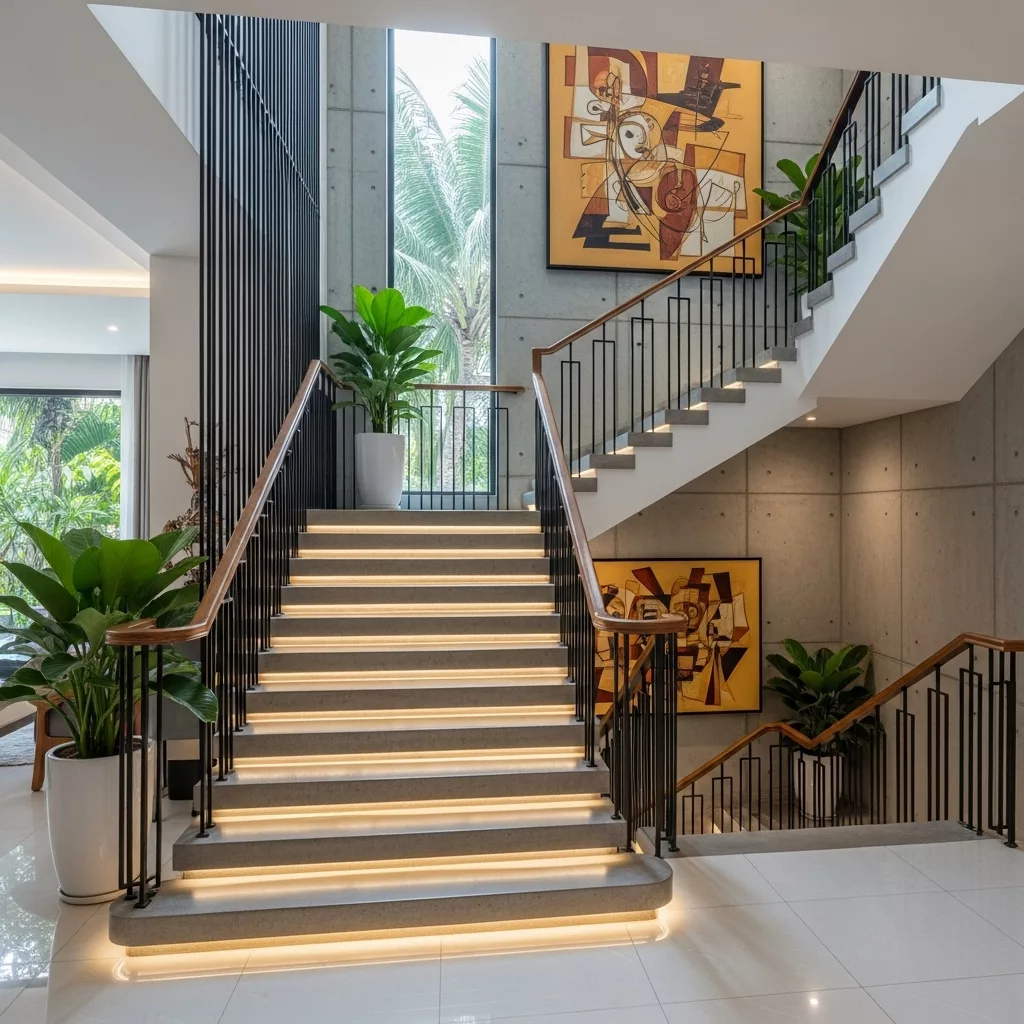 Ánh sáng cầu thang cho sinh hoạt ban ngày và ban đêm 1 Ánh sáng cầu thang cho sinh hoạt ban ngày và ban đêm 1