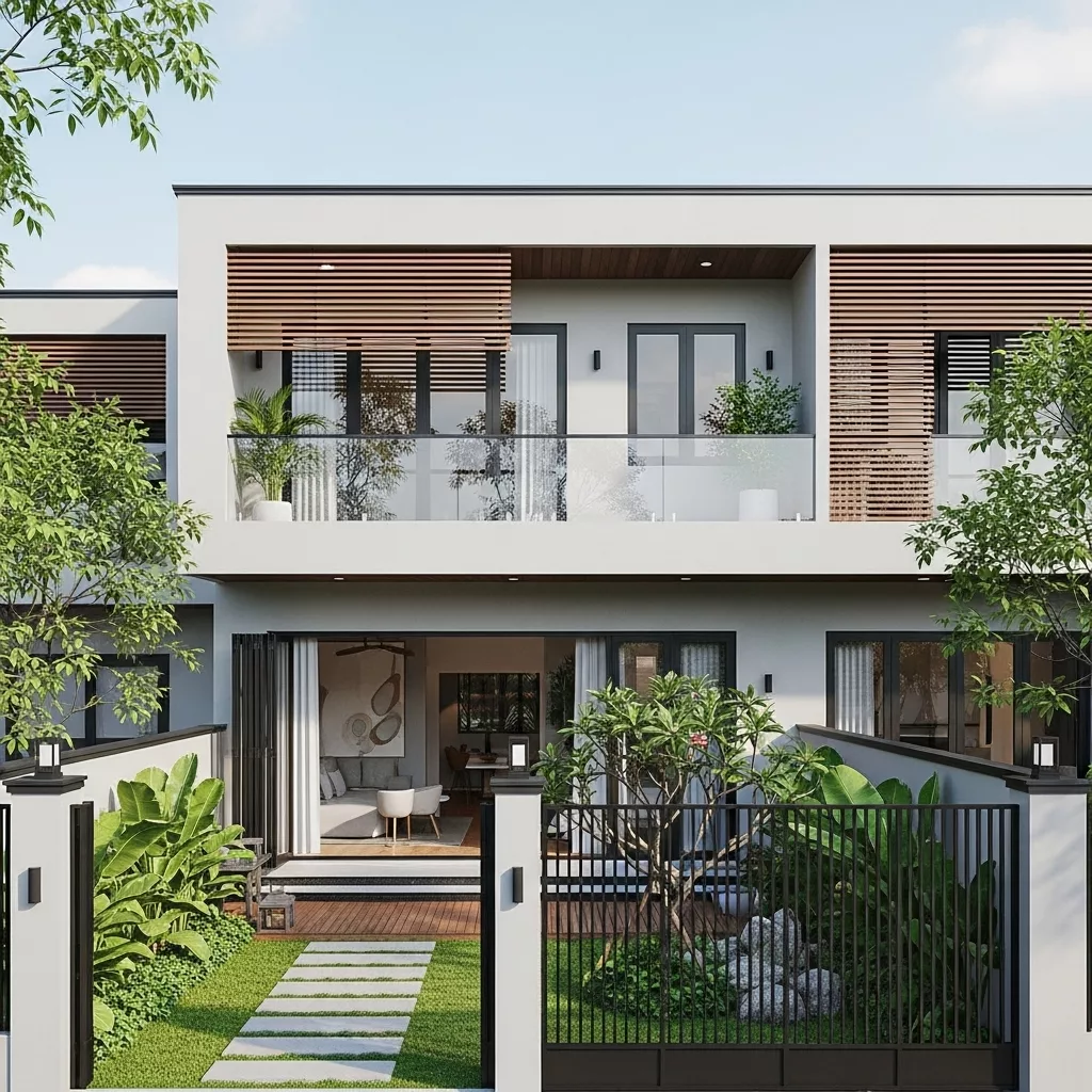 Tận dụng cây xanh để tăng tính riêng tư tự nhiên 1