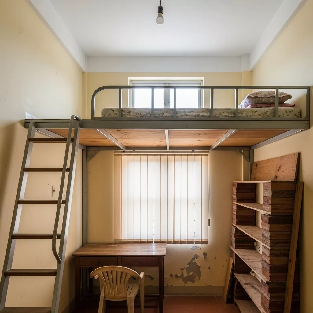 Gác lửng trong bài toán xây phòng trọ giá rẻ 1 Gác lửng trong bài toán xây phòng trọ giá rẻ 1