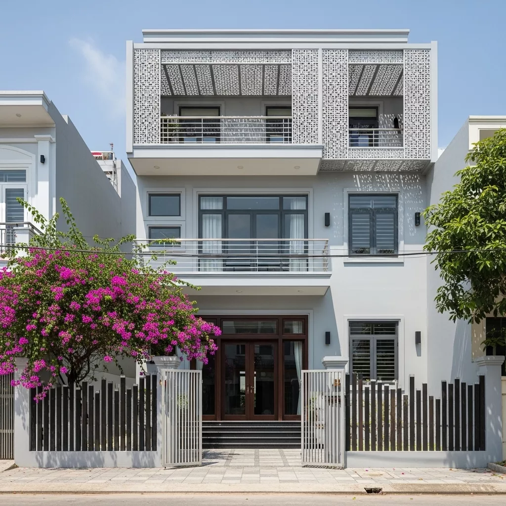 Thiết kế hàng rào tách rời kiến trúc nhà 1