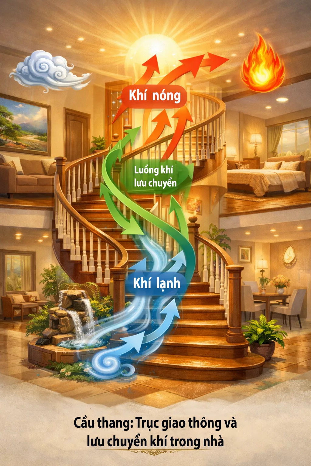 Vì sao thiết kế cầu thang sai dễ gây mất cân bằng phong thủy? 1 Vì sao thiết kế cầu thang sai dễ gây mất cân bằng phong thủy? 1