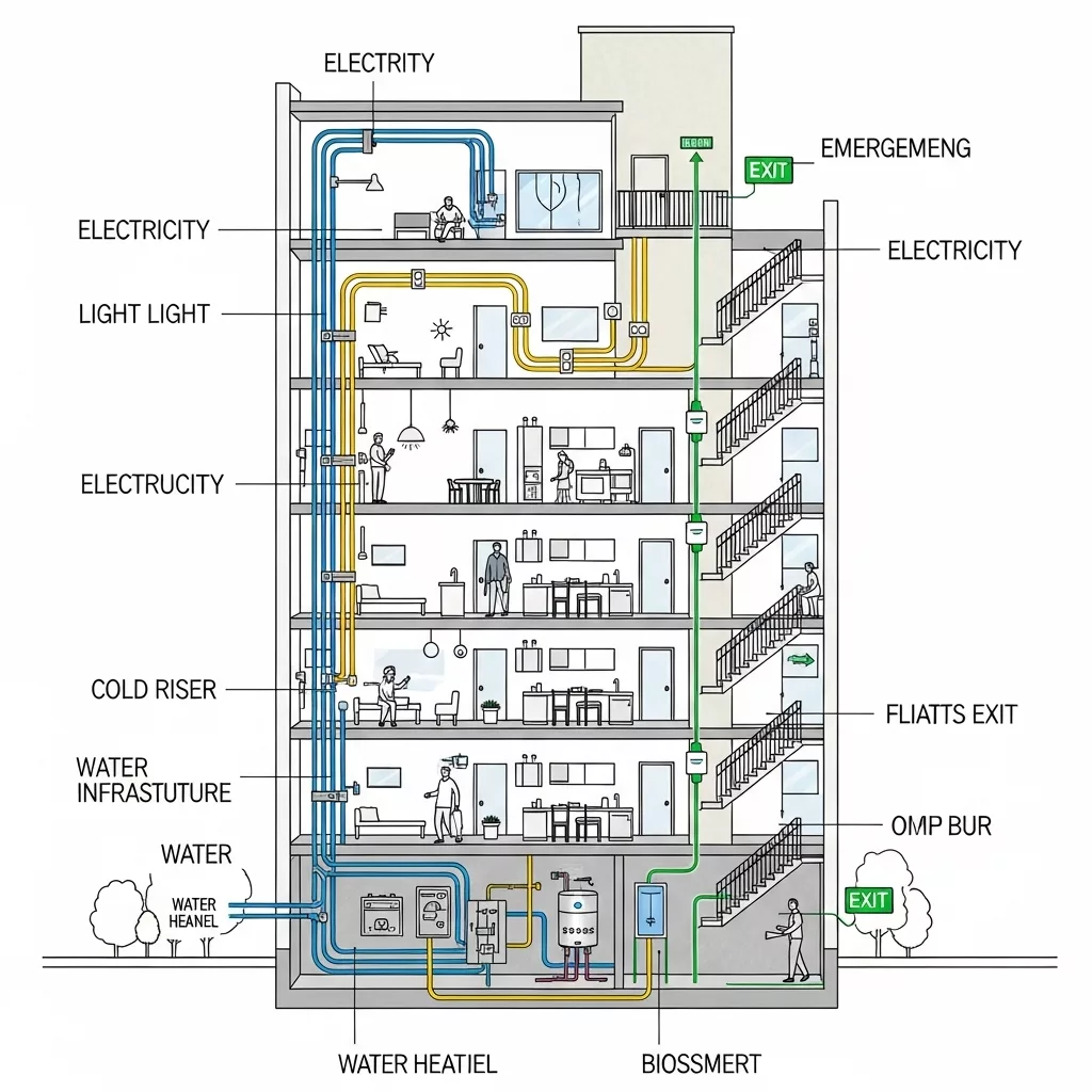 Hạ tầng kỹ thuật: điện – nước – thoát hiểm 1