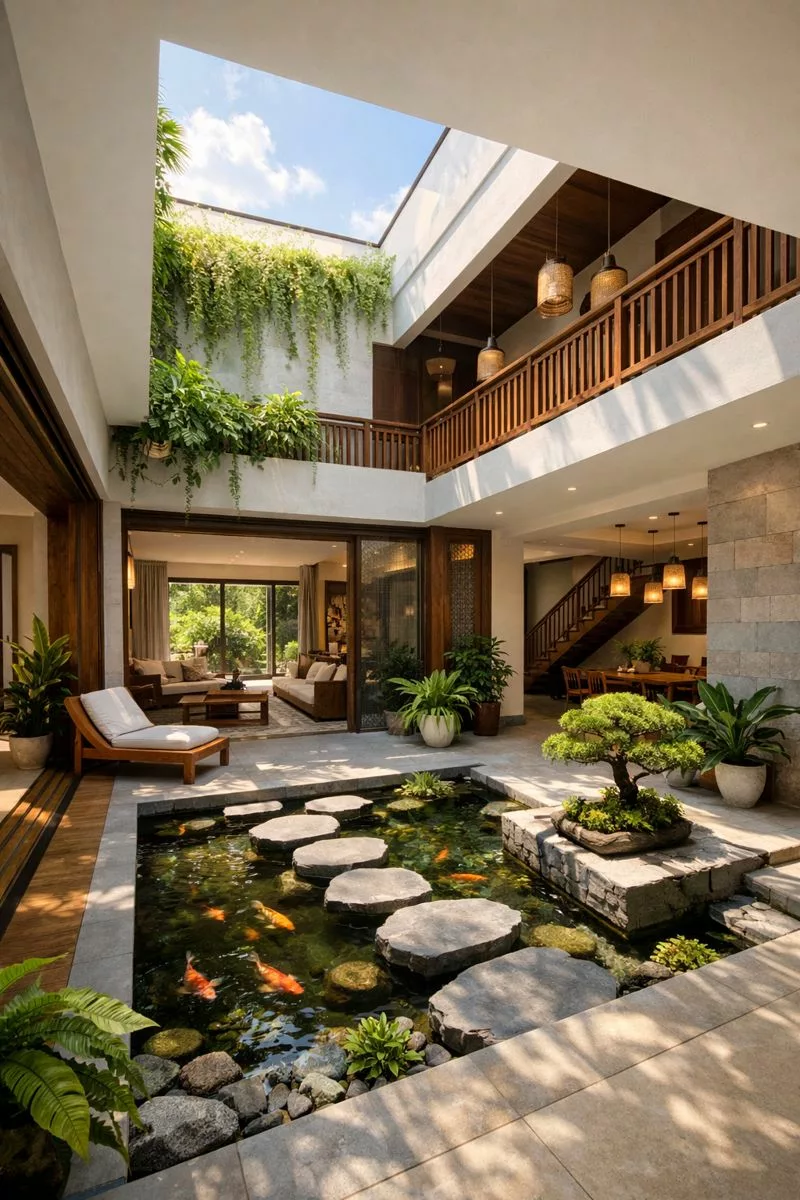 Kết hợp phong thủy trung cung với thiết kế kiến trúc 1 Kết hợp phong thủy trung cung với thiết kế kiến trúc 1