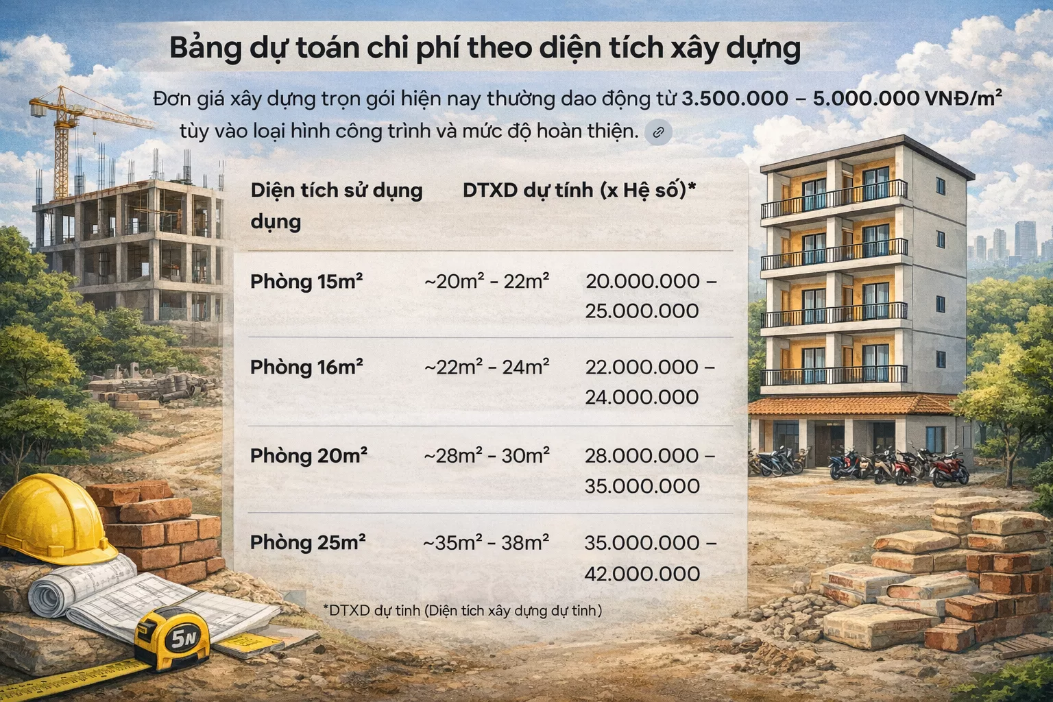 Những sai lầm thường gặp khi dự toán chi phí 1