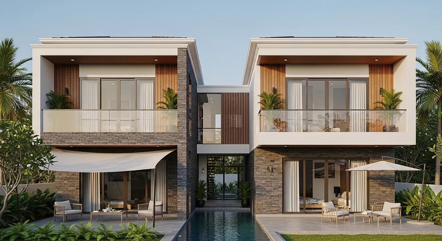 Bản thiết kế biệt thự 2 tầng hiện đại nhìn từ tư duy kiến trúc 1