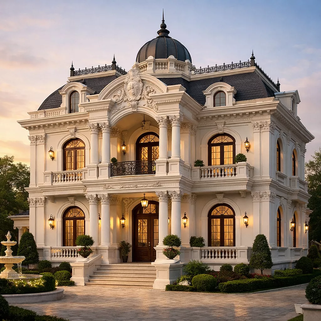 Vì sao biệt thự 2 tầng cổ điển không thể thiết kế theo mẫu sẵn 1 Vì sao biệt thự 2 tầng cổ điển không thể thiết kế theo mẫu sẵn 1