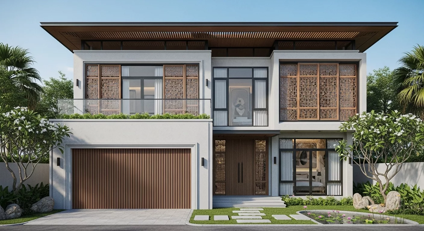 Thiết kế biệt thự 2 tầng có gara mang lại lợi ích gì? 1