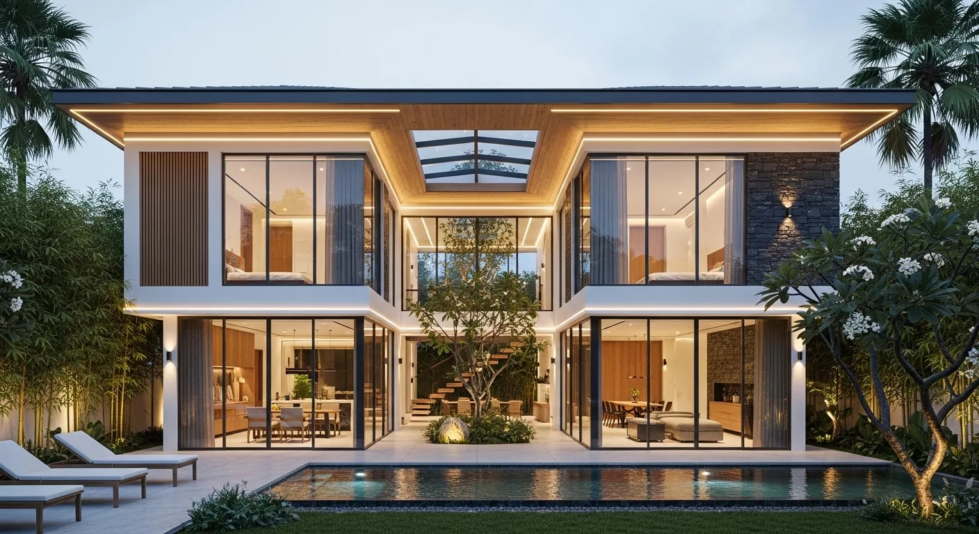 Giải pháp ánh sáng và thông gió cho biệt thự hiện đại 1