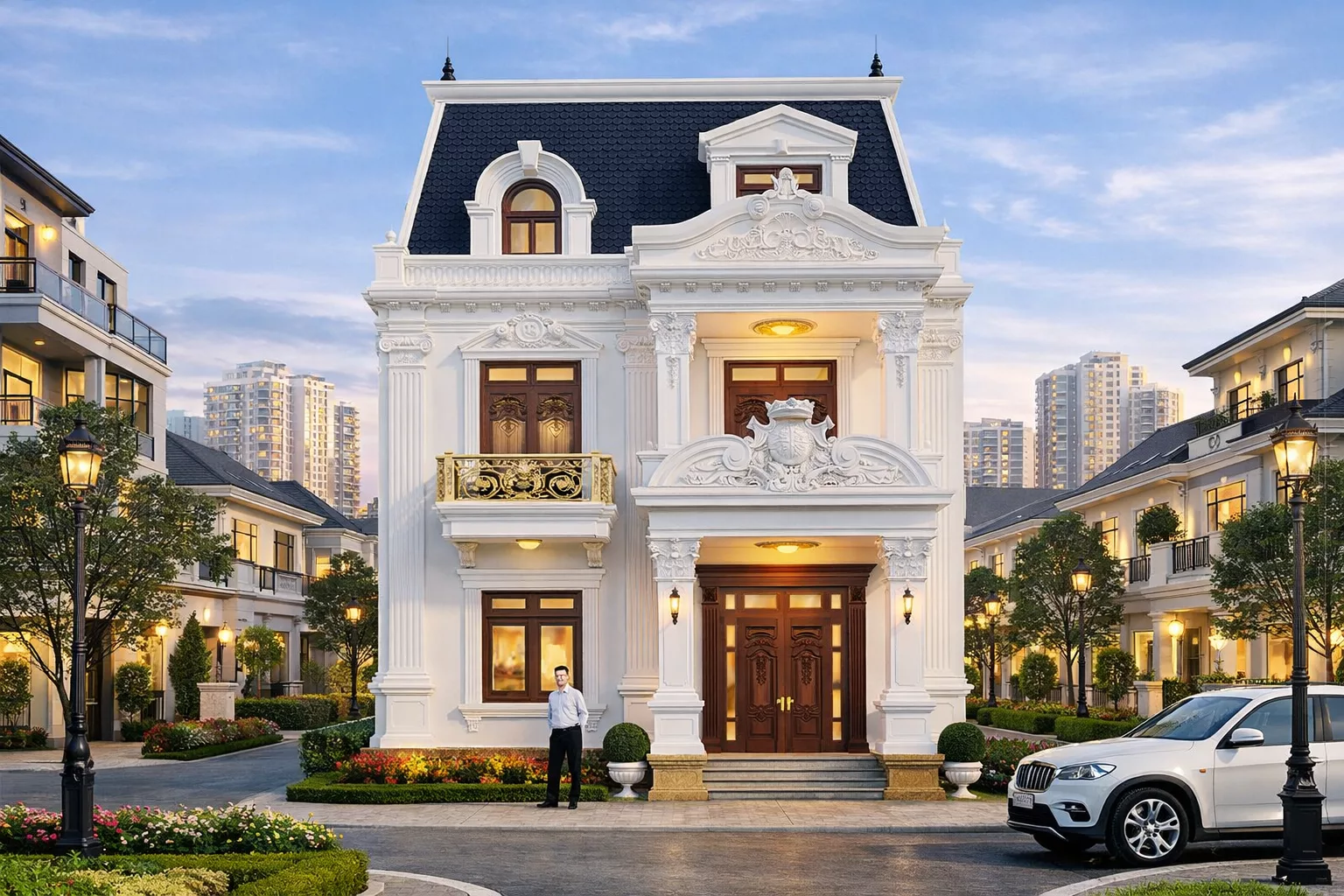 Lưu ý khi thiết kế biệt thự 2 tầng kiểu Pháp tại Hà Nội 1