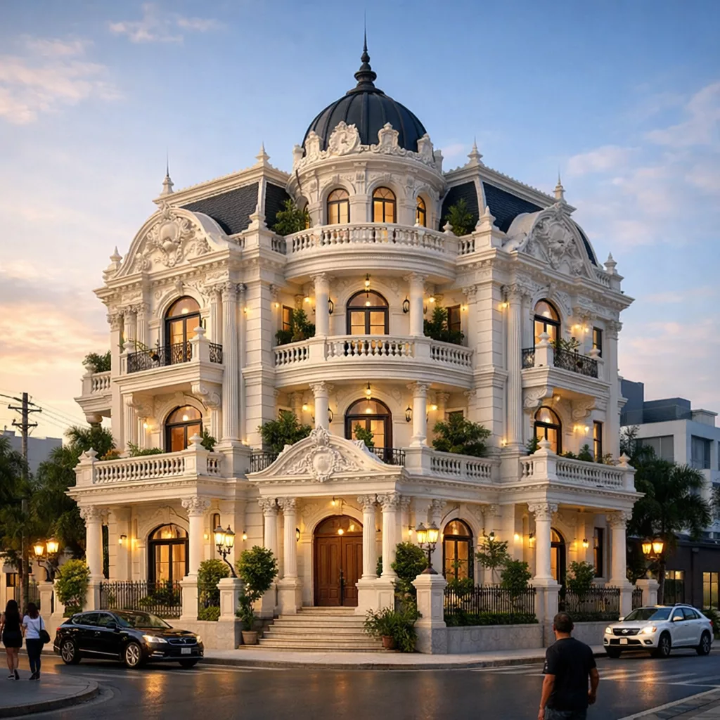 Vì sao biệt thự 3 tầng cổ điển 2 mặt tiền có giá trị vượt trội? 1