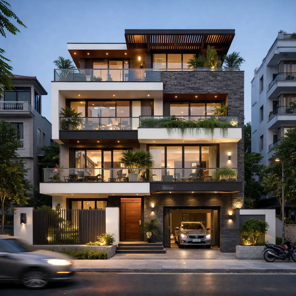 Kiến trúc đô thị thể hiện rõ trong biệt thự 3 tầng hiện đại 1 Kiến trúc đô thị thể hiện rõ trong biệt thự 3 tầng hiện đại 1