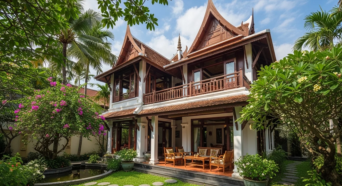 Biệt thự mái thái 2 tầng truyền thống 1