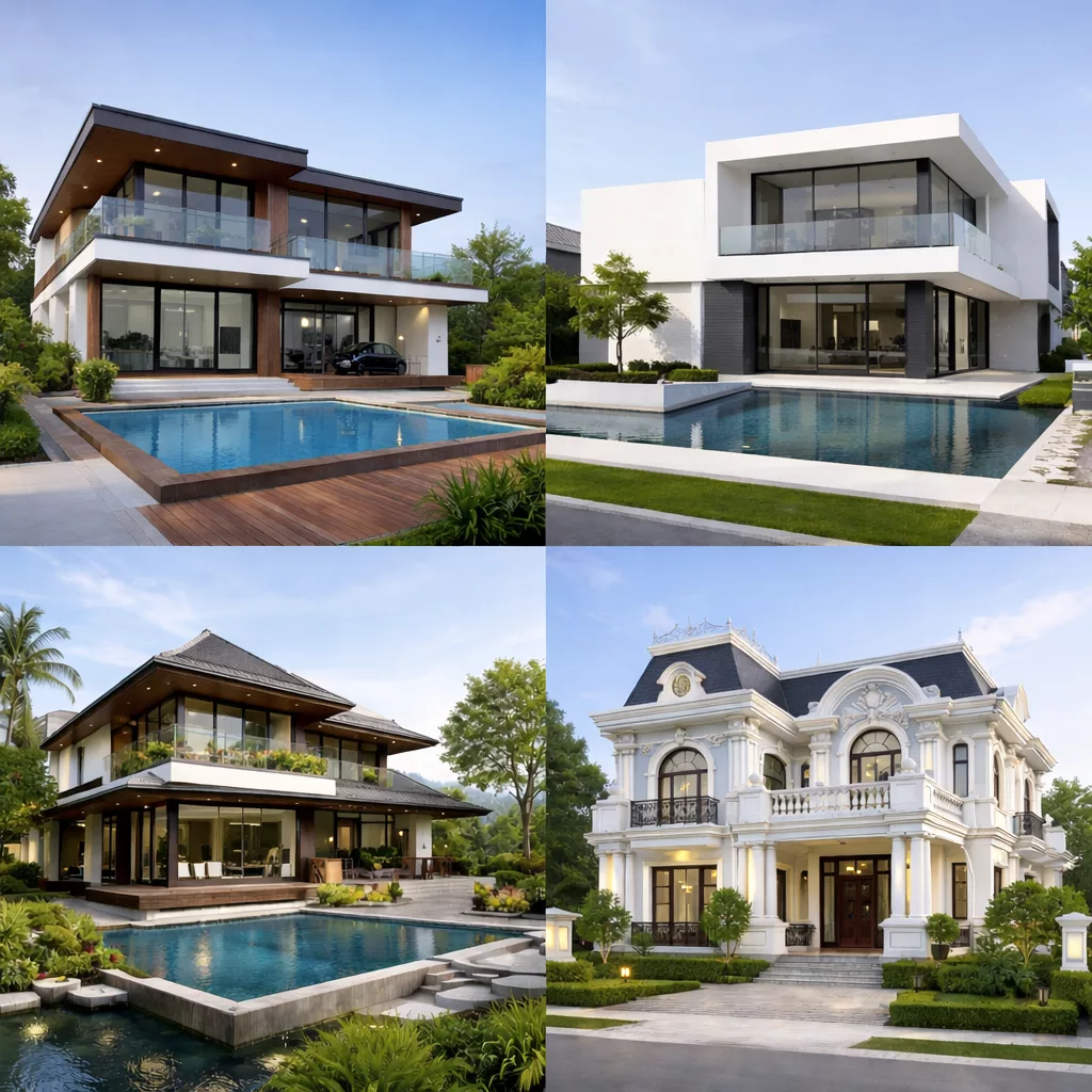 Lựa chọn phong cách kiến trúc hiện đại cho biệt thự 2 tầng 1 Lựa chọn phong cách kiến trúc hiện đại cho biệt thự 2 tầng 1