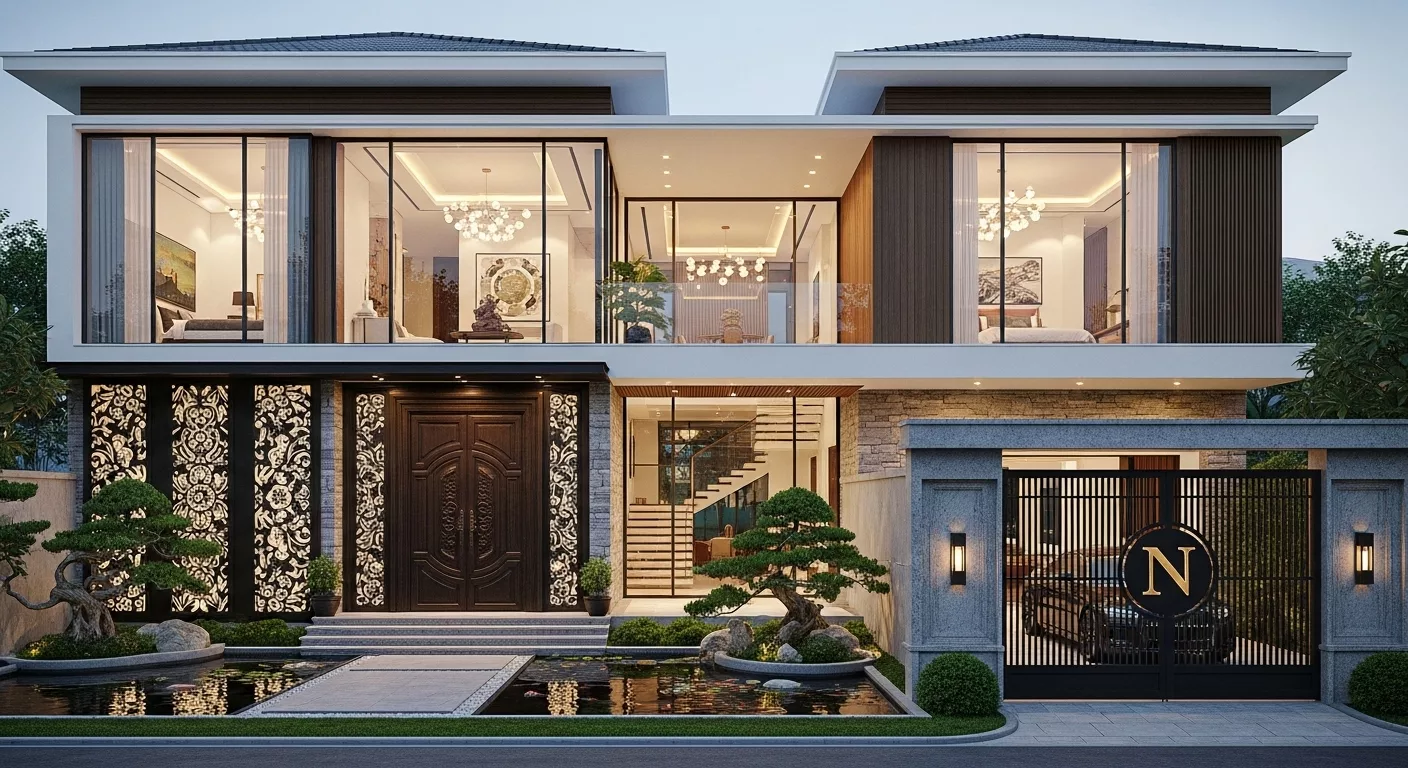 Biệt thự 2 tầng cổ điển đẹp: Lựa chọn của gia chủ thành đạt 1 Biệt thự 2 tầng cổ điển đẹp: Lựa chọn của gia chủ thành đạt 1