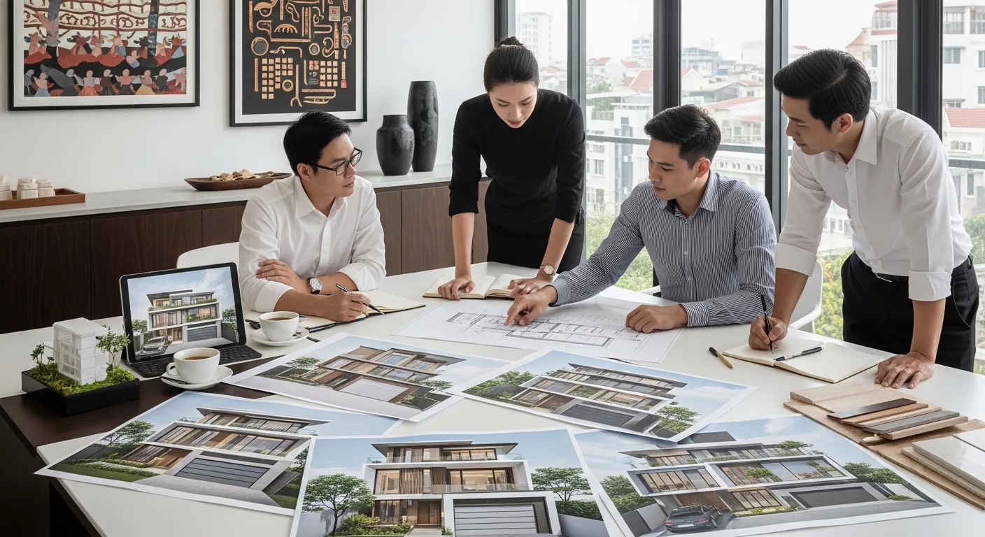 Đơn vị tư vấn thiết kế biệt thự 2 tầng có gara uy tín 1