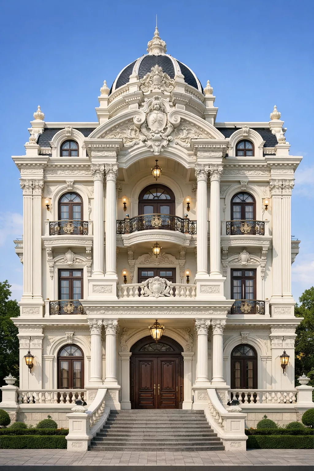 Phào chỉ và cột trụ – linh hồn của biệt thự cổ điển 1