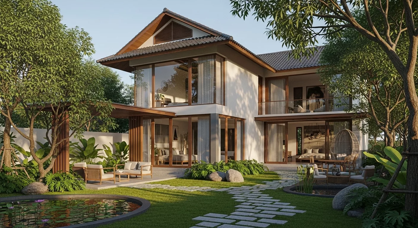 Nhà vườn 2 tầng ngoại thành diện tích lớn 1