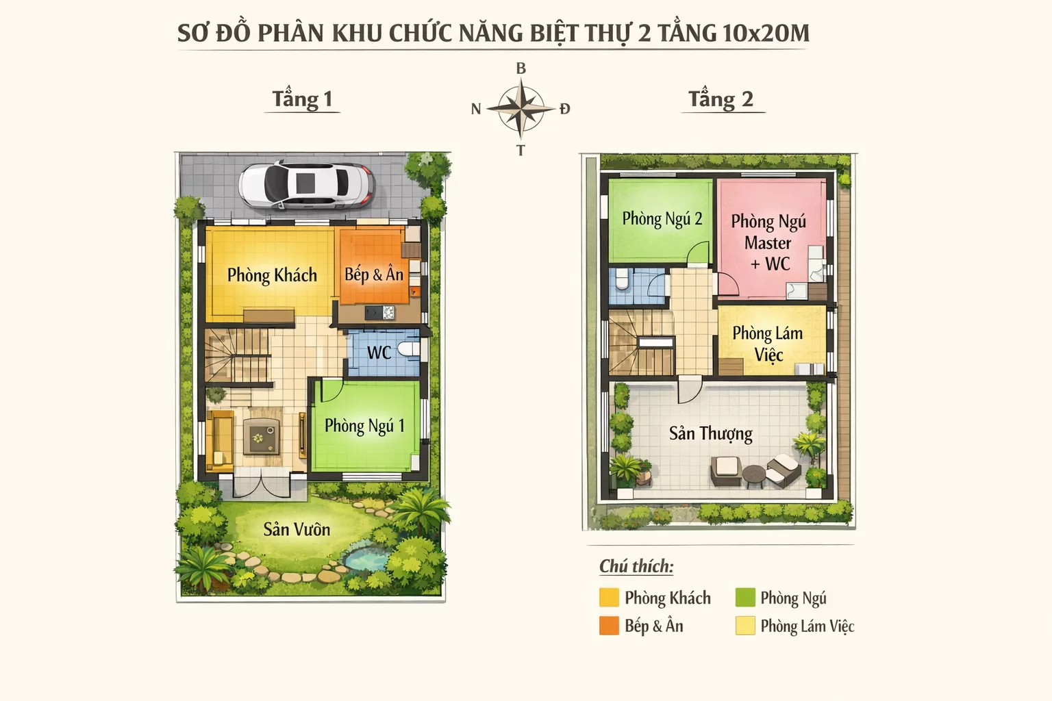 Phân tích bố trí mặt bằng tối ưu cho biệt thự diện tích lớn 1