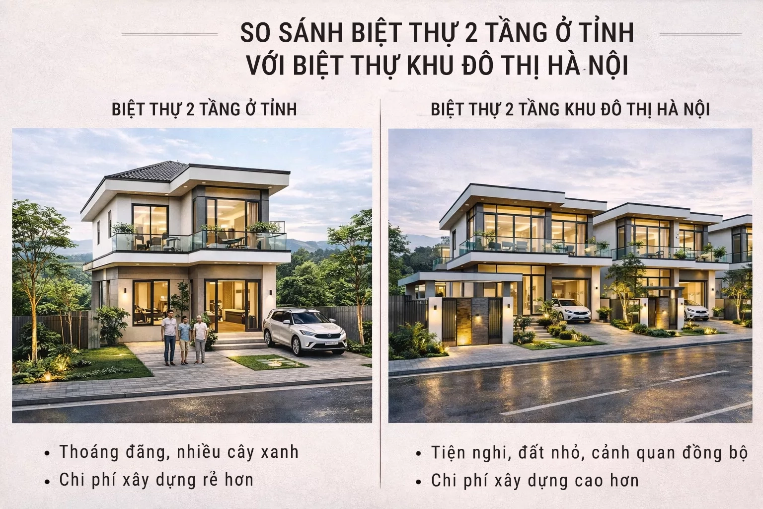 Vì sao không thể áp dụng mẫu biệt thự tỉnh khác vào Hà Nội? 1