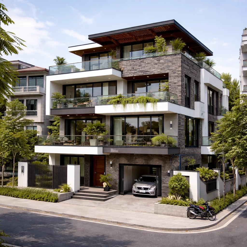 Hình ảnh biệt thự 3 mặt tiền tạo ấn tượng từ cái nhìn đầu tiên như thế nào 1 Hình ảnh biệt thự 3 mặt tiền tạo ấn tượng từ cái nhìn đầu tiên như thế nào 1