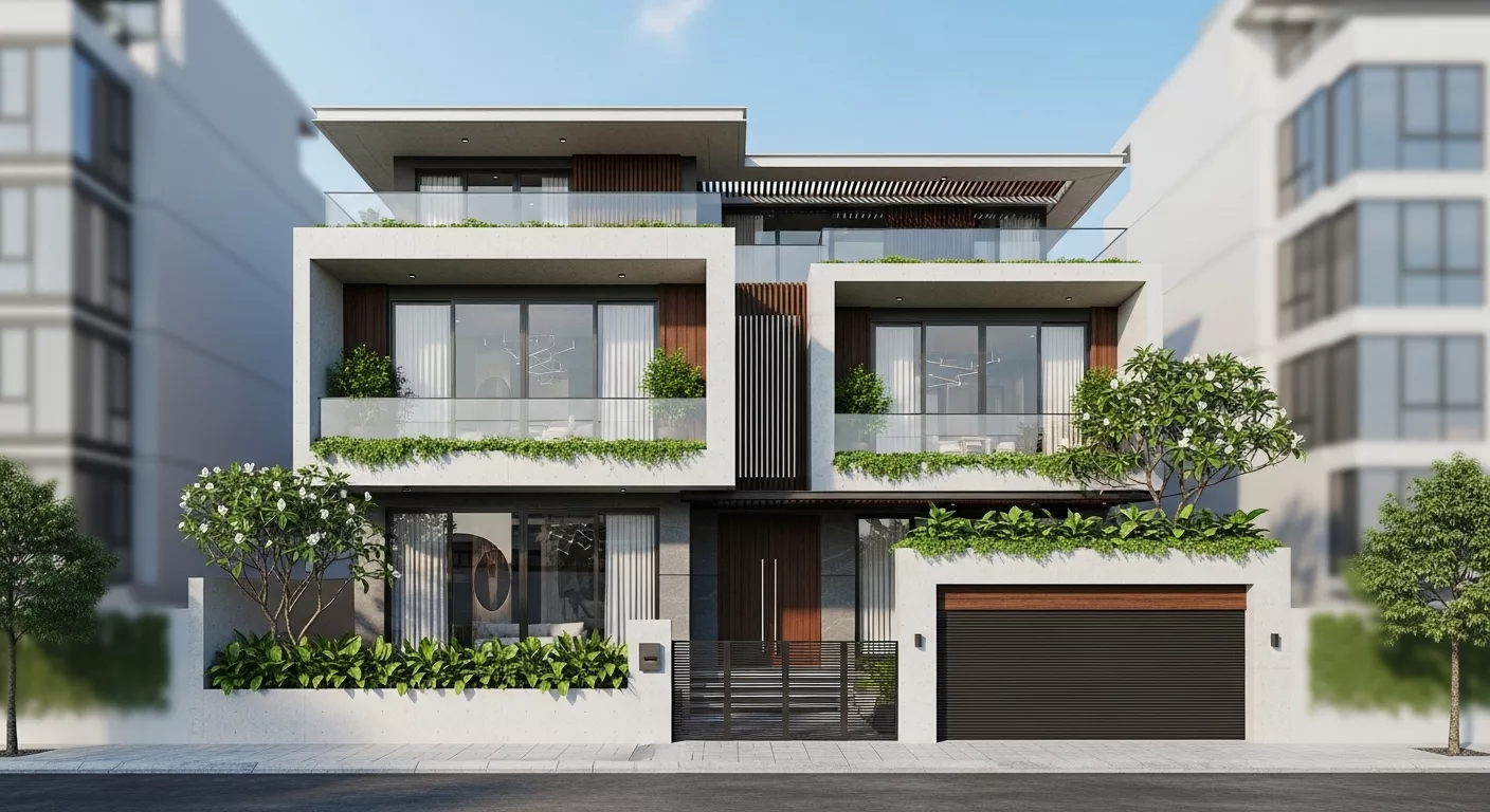 Mẫu biệt thự 2 tầng hiện đại tại Hà Nội có gì đặc thù? 1 Mẫu biệt thự 2 tầng hiện đại tại Hà Nội có gì đặc thù? 1