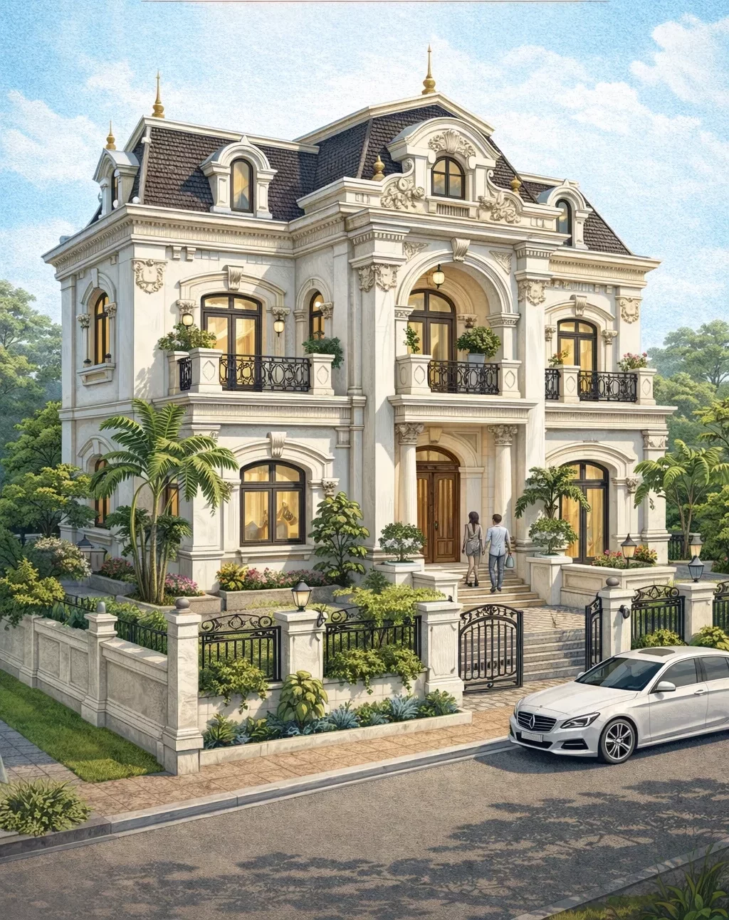 Vì sao biệt thự 2 tầng tân cổ điển được ưa chuộng tại Hà Nội 1