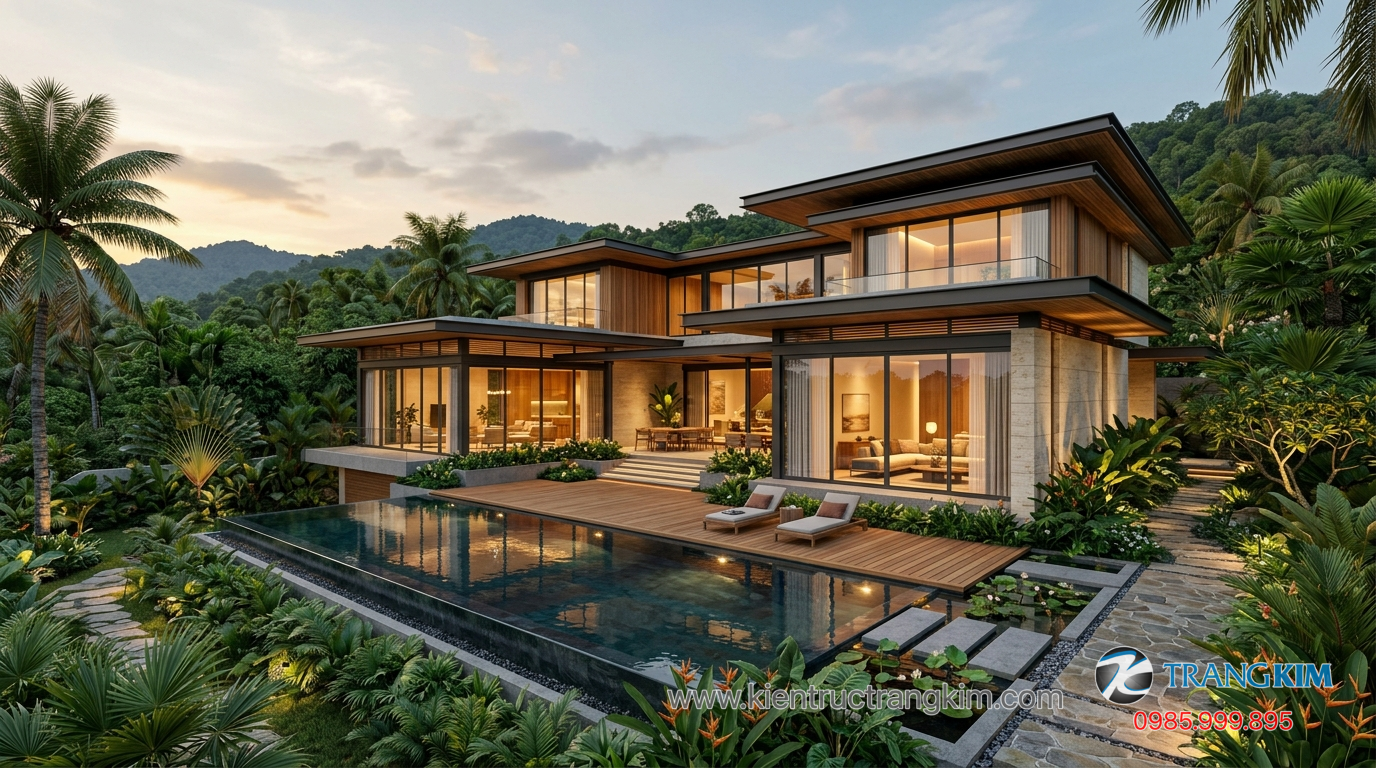 Biệt thự luxury kết hợp sân vườn 1 Ảnh minh hoạ: Biệt thự luxury sân vườn