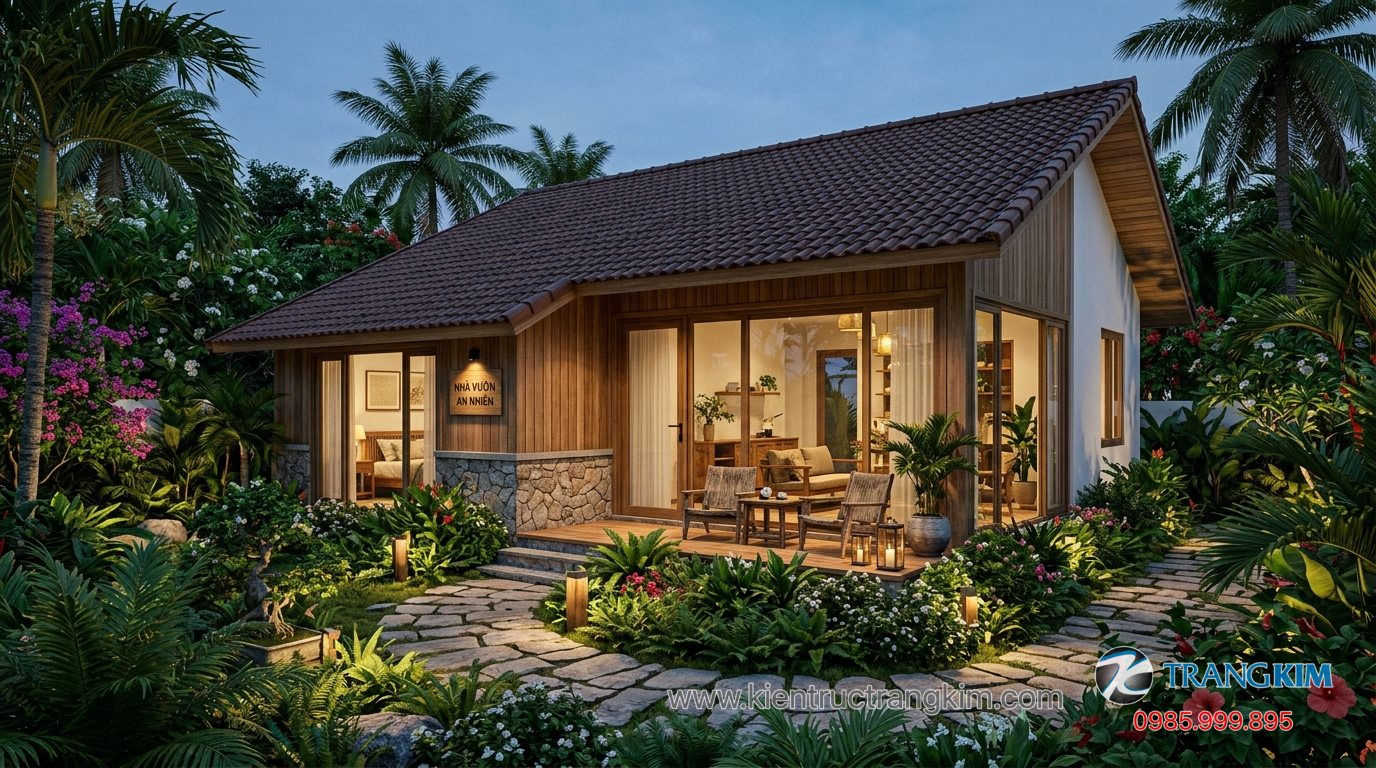 Ảnh minh hoạ: Biệt thự mini nhà vườn với không gian xanh bao quanh