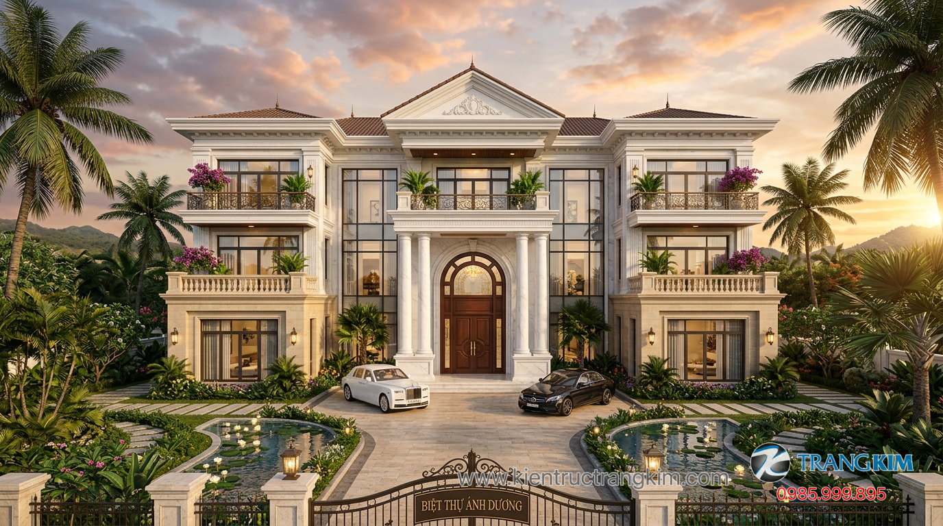 Vì sao phong cách luxury được nhiều gia chủ lựa chọn 1 Ảnh minh hoạ: Biệt thự phong cách luxury với kiến trúc sang trọng