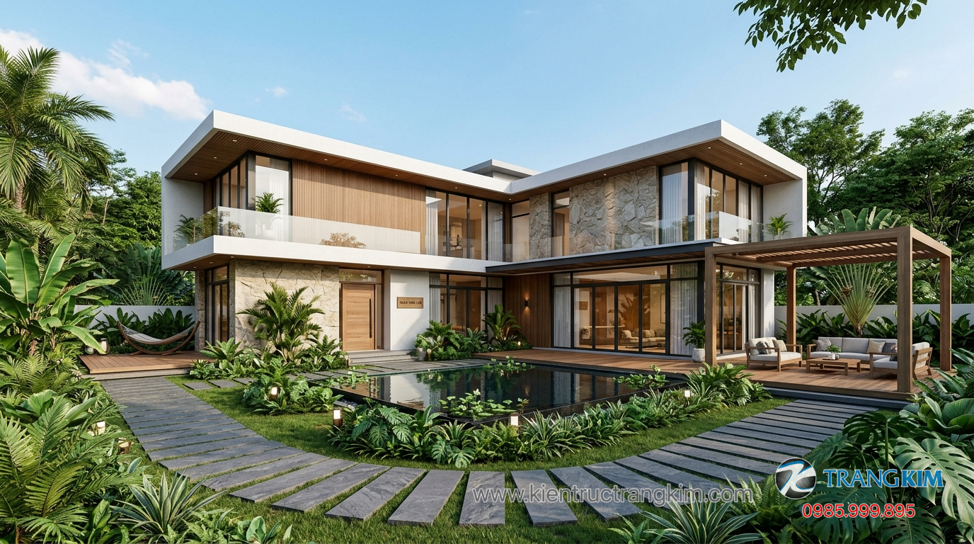 Biệt thự sân vườn 1 Ảnh minh hoạ: biệt thự sân vườn phong cách hiện đại