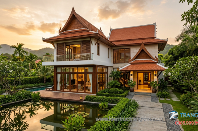 Các mẫu nhà biệt thự vườn 2 tầng đẹp và phổ biến Các mẫu nhà biệt thự vườn 2 tầng đẹp và phổ biến