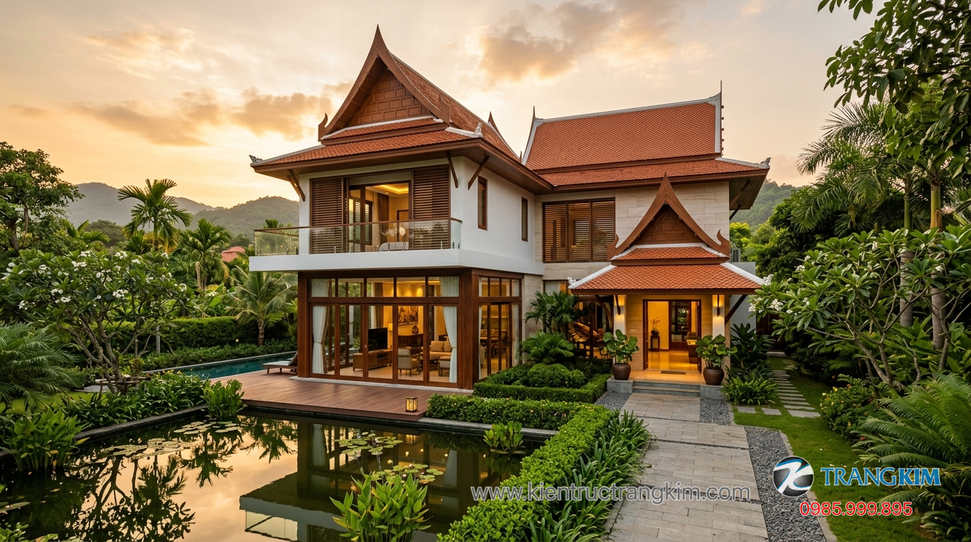 Ảnh minh hoạ: Biệt thự vườn 2 tầng mái thái và hiện đại thực tế