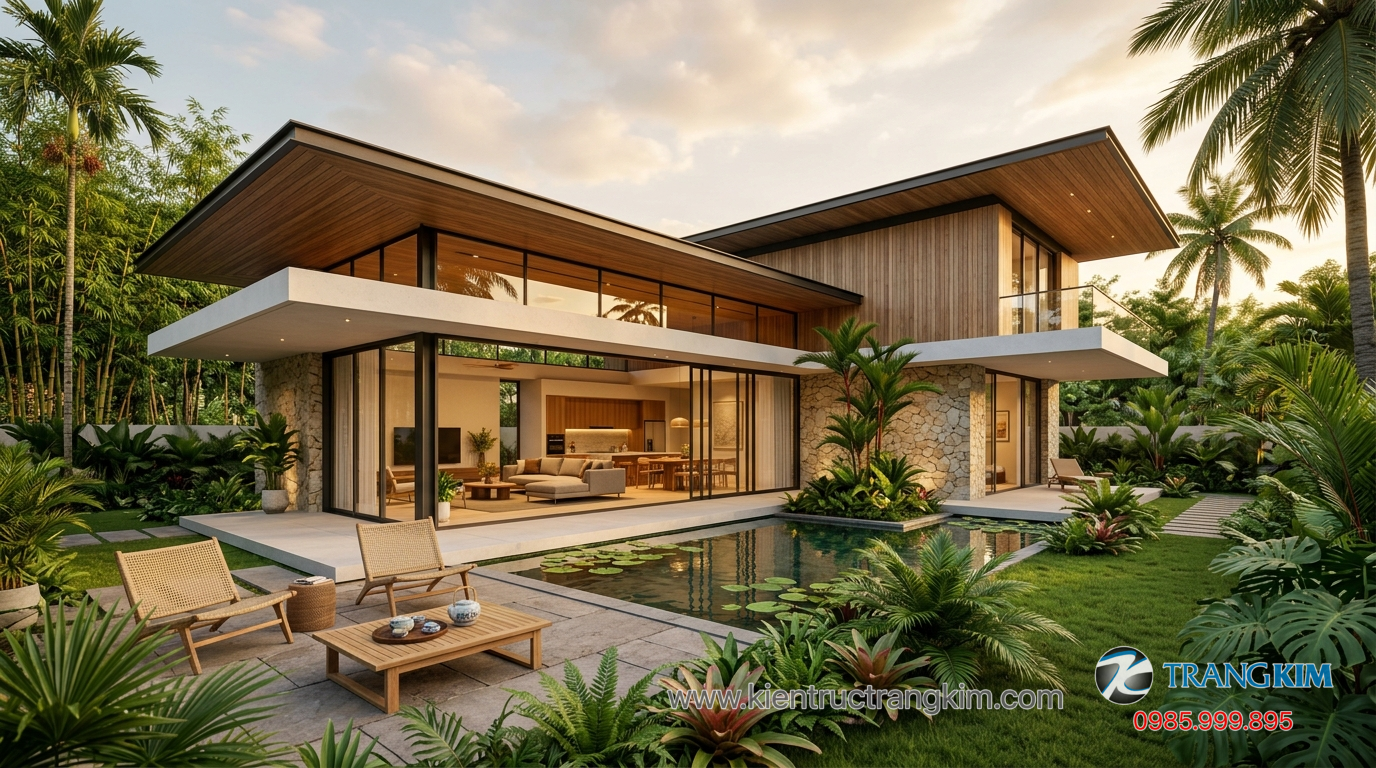 Ảnh minh hoạ: Biệt thự vườn hiện đại với không gian mở và sân vườn xanh