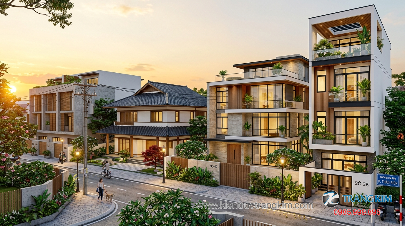 Ảnh minh hoạ: Các mẫu nhà phố, biệt thự và nhà mái Nhật phổ biến hiện nay