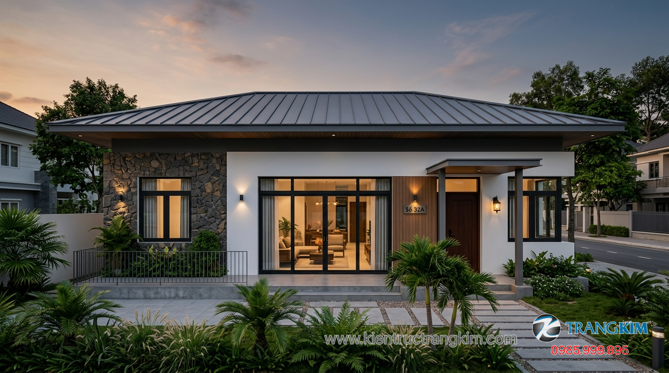 Ảnh minh hoạ: Công trình nhà cấp 4 hoàn thiện với thiết kế hiện đại