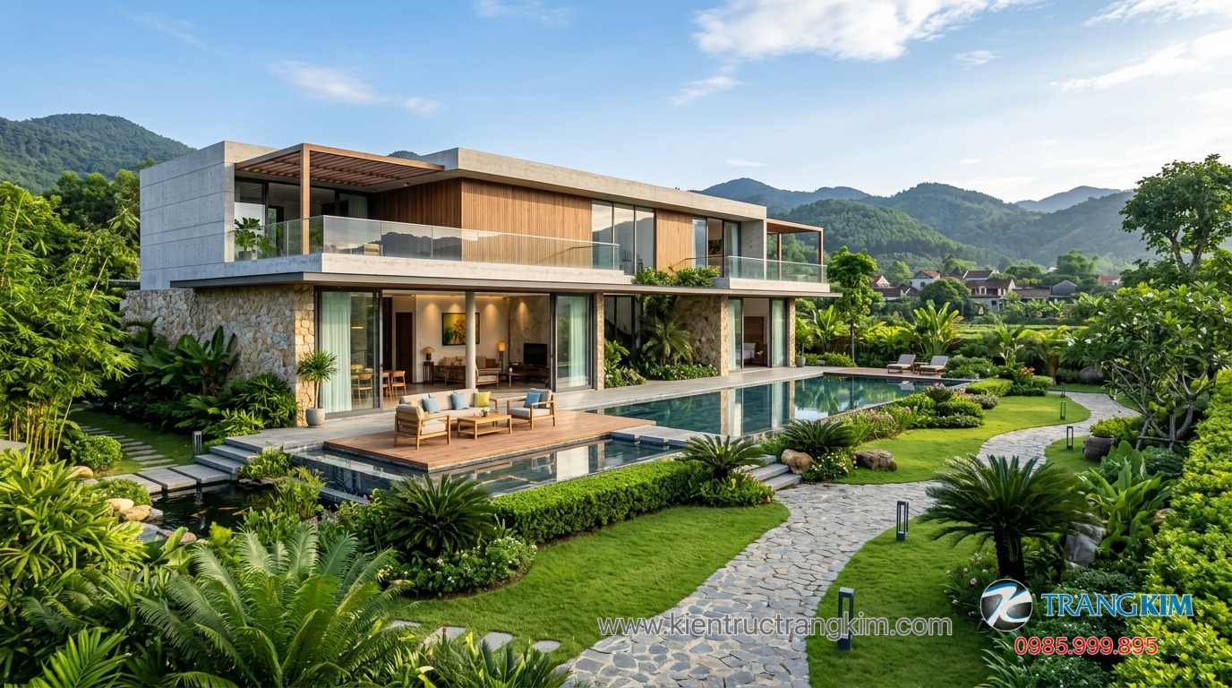 Ảnh minh hoạ: Không gian biệt thự vườn hiện đại với bố trí sân vườn hợp lý