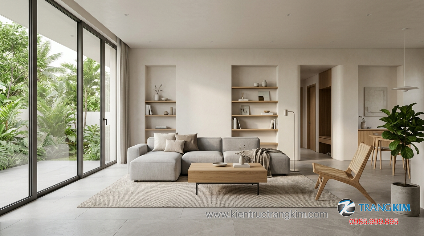 Phong cách nội thất tối giản 1 Ảnh minh hoạ: Không gian nội thất phong cách hiện đại tối giản