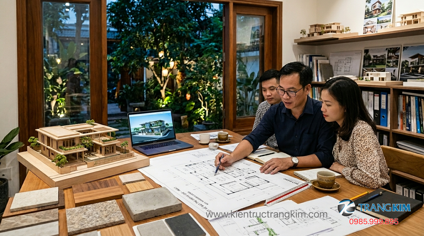 Ảnh minh hoạ: Kiến trúc sư tư vấn thiết kế nhà 2 tầng diện tích lớn