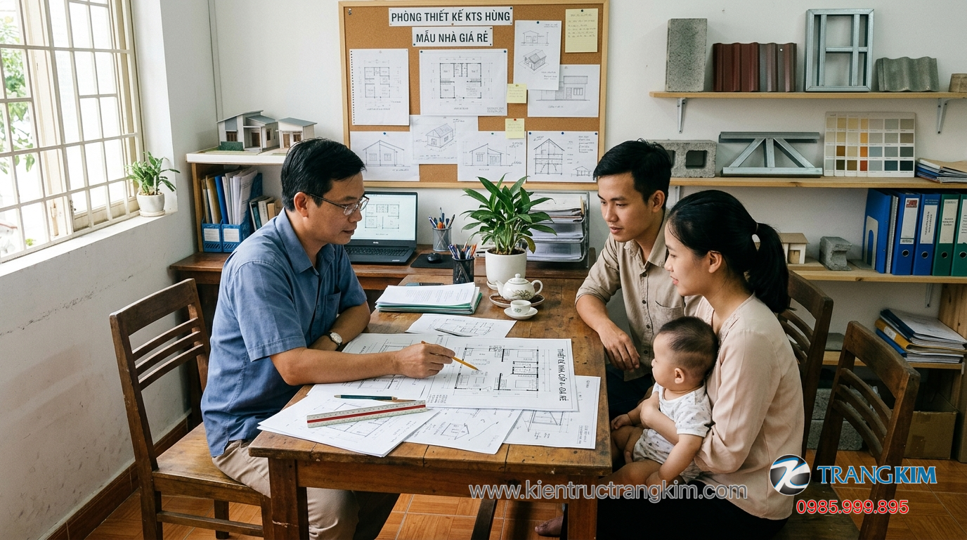 Ảnh minh hoạ: kiến trúc sư tư vấn thiết kế nhà cấp 4 chi phí thấp
