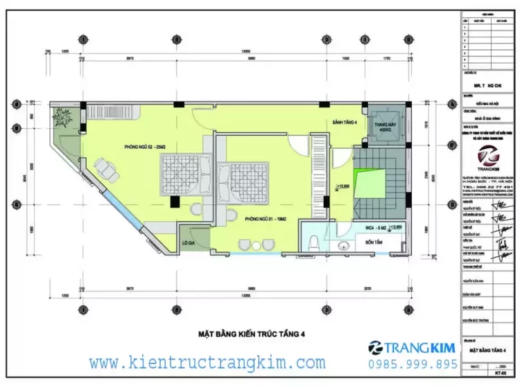 Mặt bằng thiết kế tầng 4 1 Mặt bằng thiết kế tầng 4 1