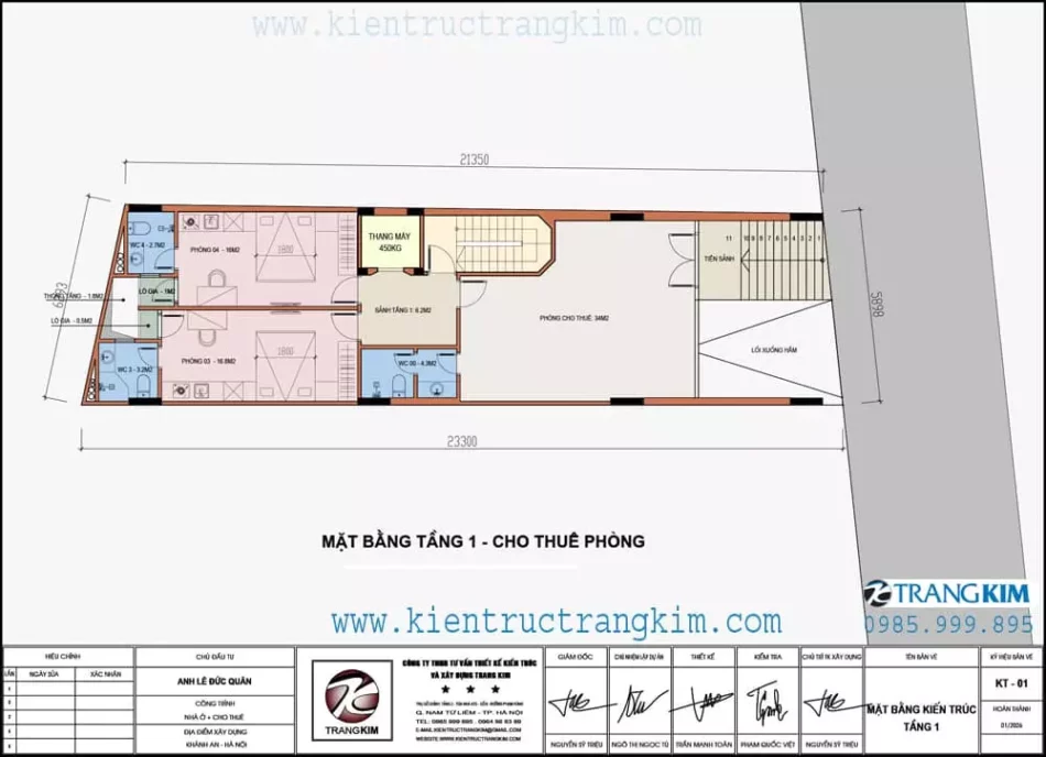 Mặt bằng thiết kế tầng lửng 1 Mặt bằng thiết kế tầng lửng 1