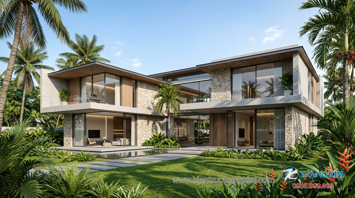 Giá trị thẩm mỹ và đẳng cấp của kiến trúc biệt thự 1 Ảnh minh hoạ: mẫu biệt thự đẹp phong cách hiện đại