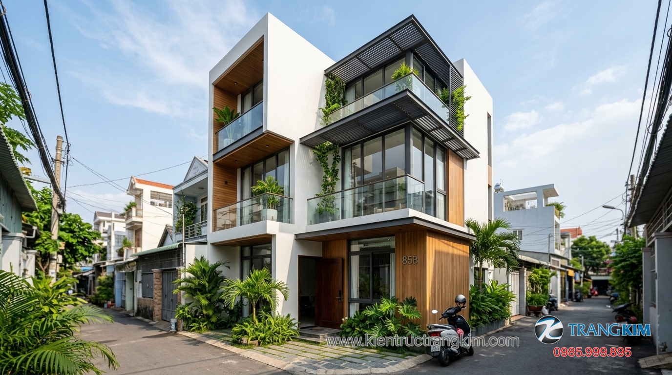 Các phong cách thiết kế biệt thự mini 3 tầng hiện đại 1 Ảnh minh hoạ: Mẫu biệt thự mini 3 tầng phong cách hiện đại