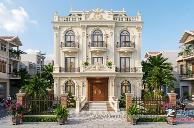 Mẫu Nhà Đẹp 3 Tầng Tân Cổ Điển Sang Trọng Và Đẳng Cấp