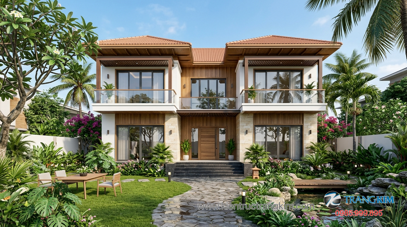 Ảnh minh hoạ: mẫu biệt thự vườn 2 tầng đẹp