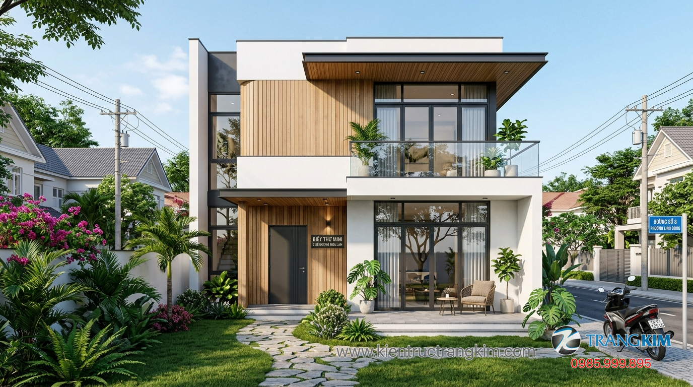 Ảnh minh hoạ: Mẫu biệt thự vườn mini 2 tầng hiện đại với bố trí khoa học