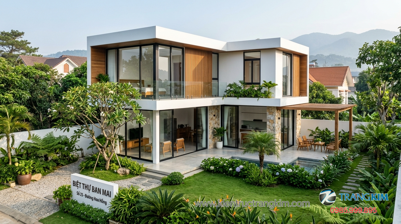 Ảnh minh hoạ: Mẫu biệt thự vườn mini hiện đại với thiết kế tối giản