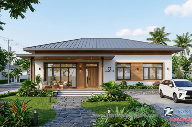 Các mẫu nhà 1 tầng 3 phòng ngủ đẹp tiện nghi Các mẫu nhà 1 tầng 3 phòng ngủ đẹp tiện nghi